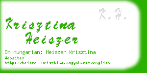 krisztina heiszer business card